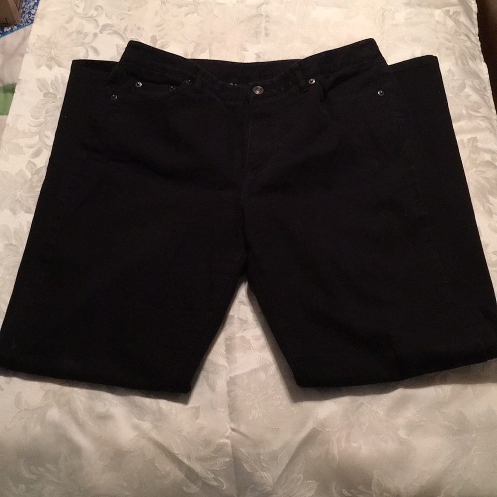 Talbots black straight leg jean